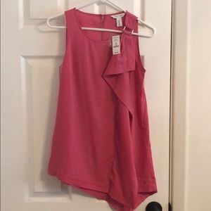 Silky hot pink shirt